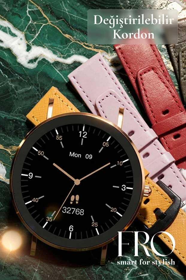 FRO Lw-43v Ultra Ince Şık Akıllı Saat,sağlık Takibi, Uzun Şarj Süresi